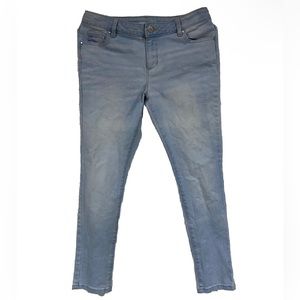 Wonder Nation Girls Light Blue Denim Skinny Jeans Size 12 Plus